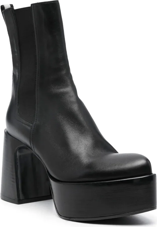 95mm Leather Ankle Boots - Image 2