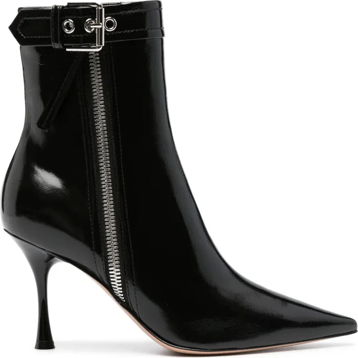 95mm Leather Ankle Boots