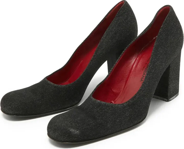 95mm Leather Block-Heel Pumps - Image 2