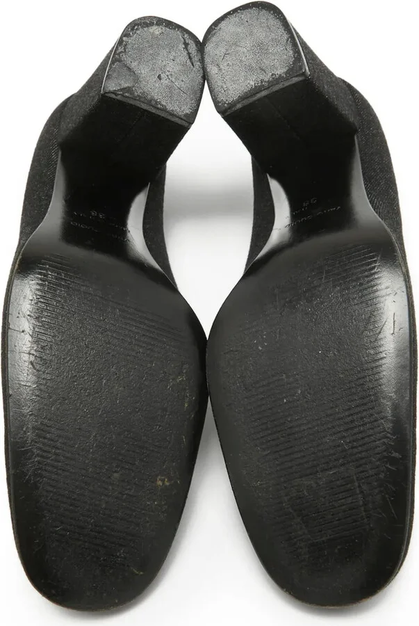 95mm Leather Block-Heel Pumps - Image 5