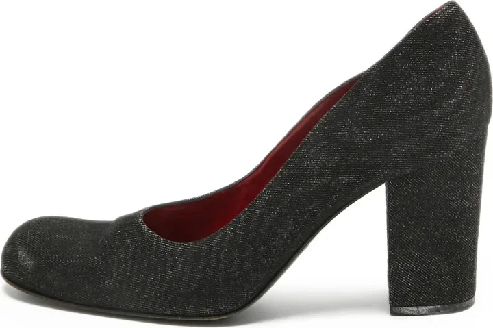95mm Leather Block-Heel Pumps