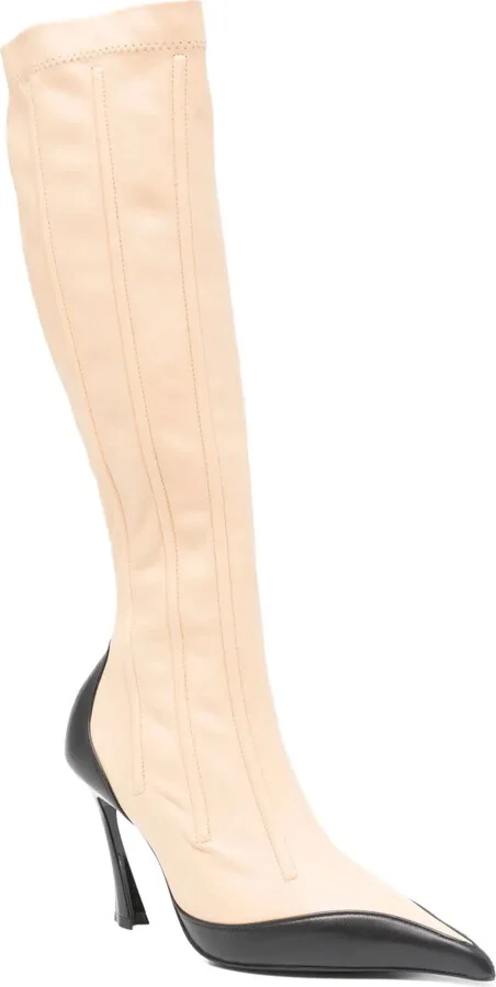 95mm Leather Boned Boots - Image 2