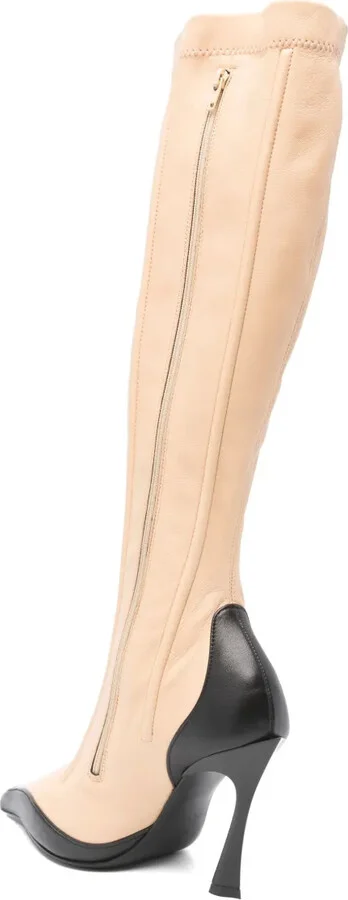 95mm Leather Boned Boots - Image 3