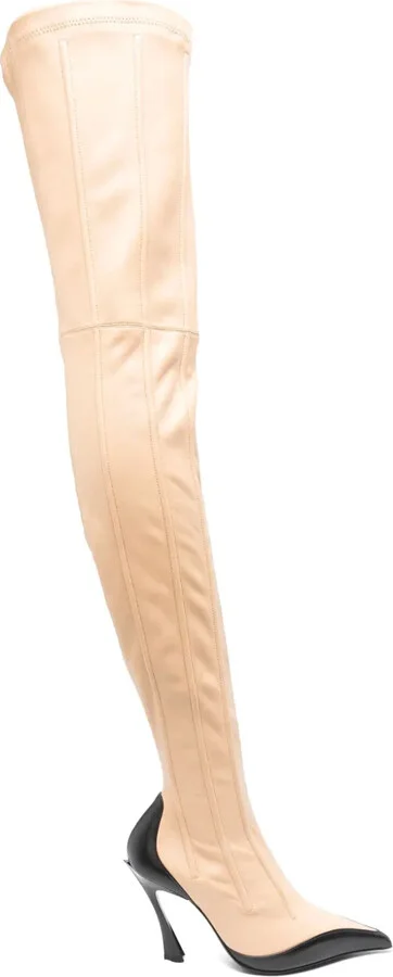 95mm Leather Boned Boots