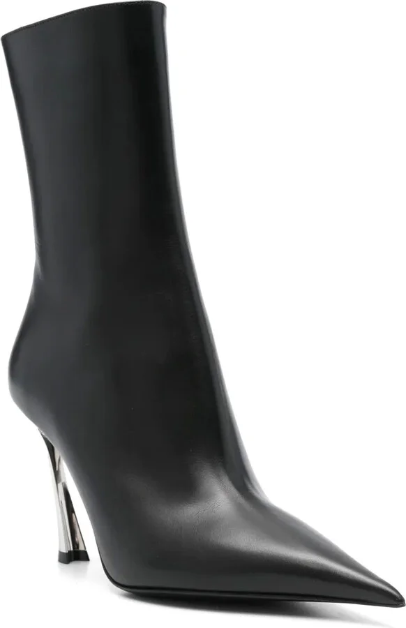 95mm Leather Boots - Image 2