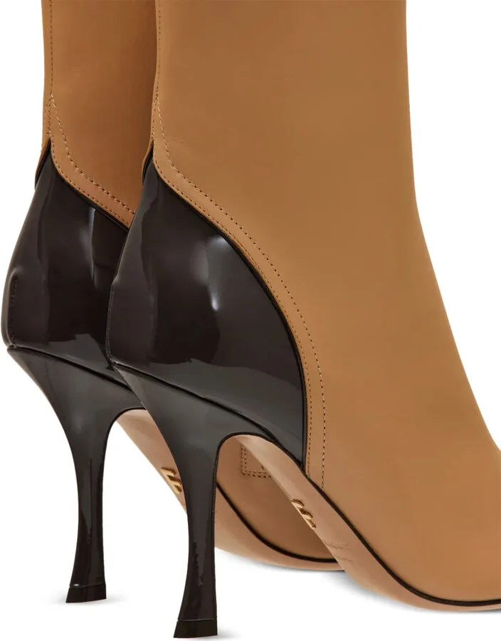 95mm Leather Boots - Image 3
