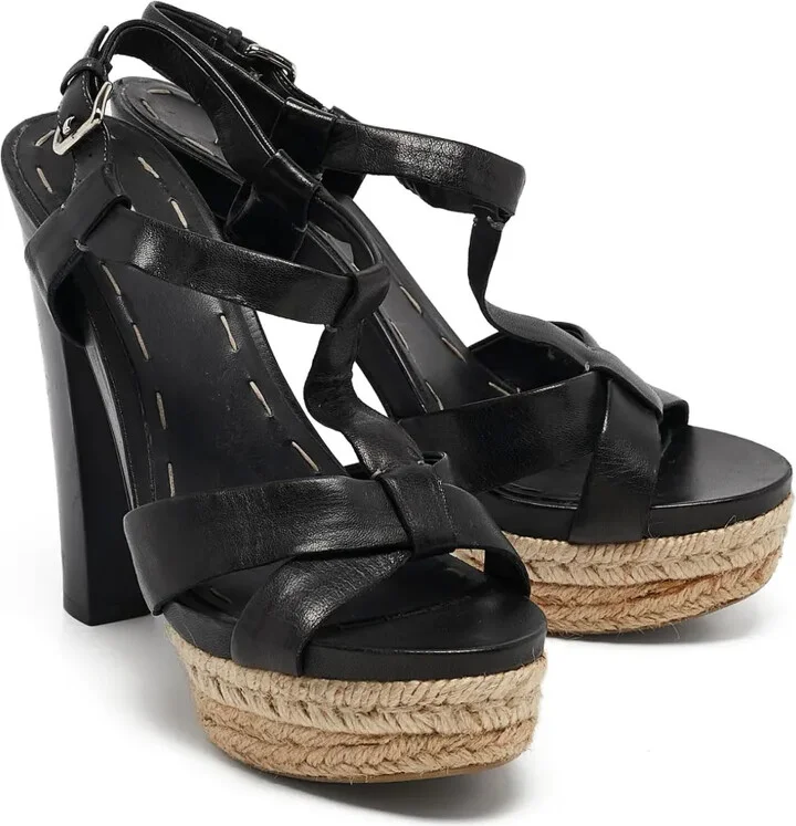 95mm Leather Heeled Pumps - Image 3
