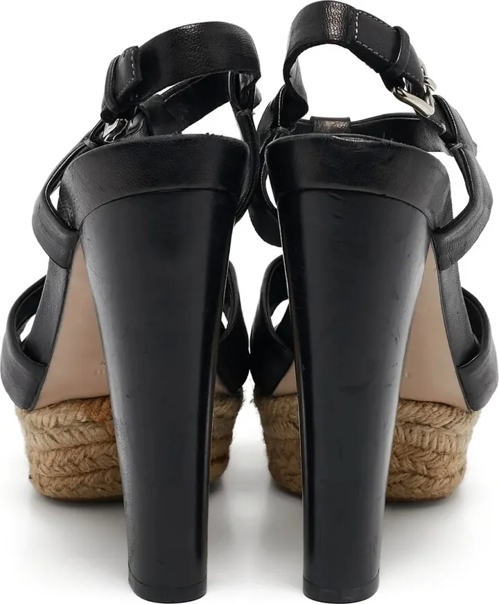 95mm Leather Heeled Pumps - Image 4