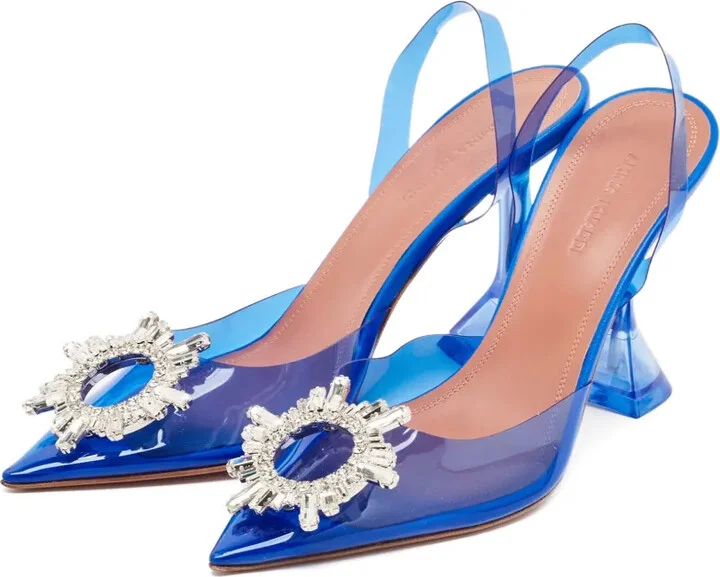 95mm Leather Heeled Pumps - Image 2