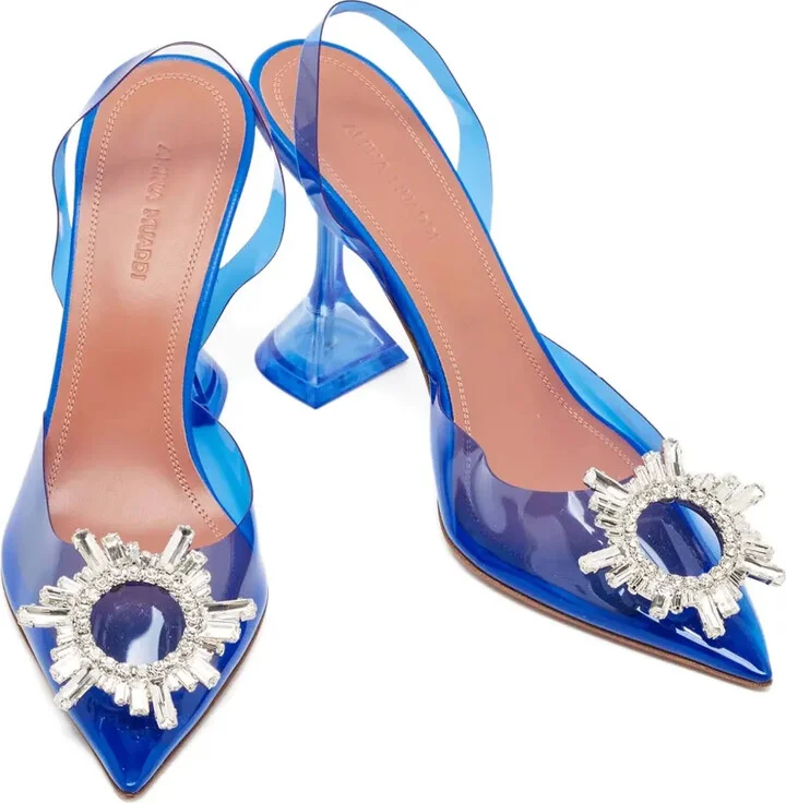 95mm Leather Heeled Pumps - Image 3