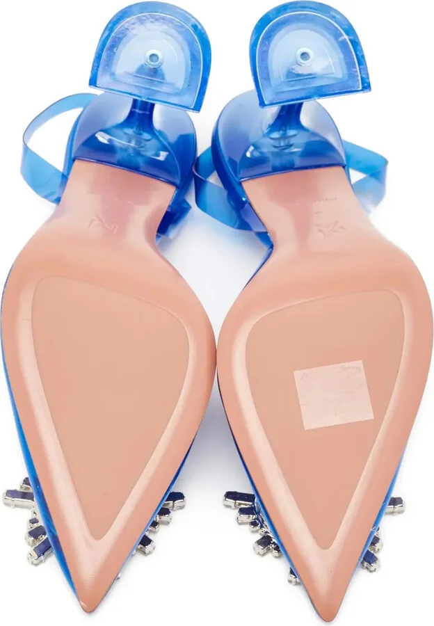 95mm Leather Heeled Pumps - Image 5