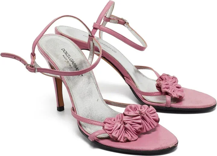 95mm Leather Heeled Sandals - Image 2