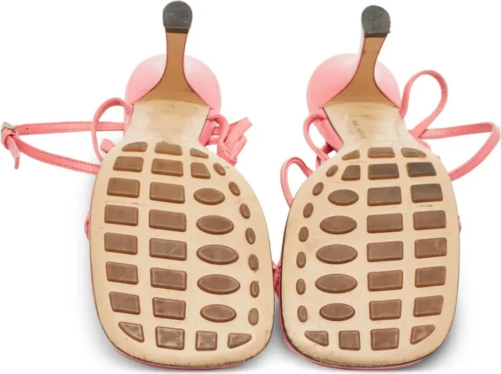 95mm Leather Heeled Sandals - Image 5