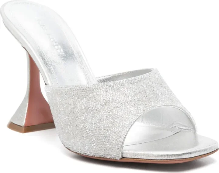 95mm Leather Heeled Sandals - Image 2
