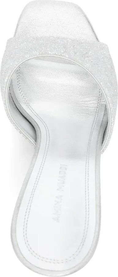 95mm Leather Heeled Sandals - Image 4