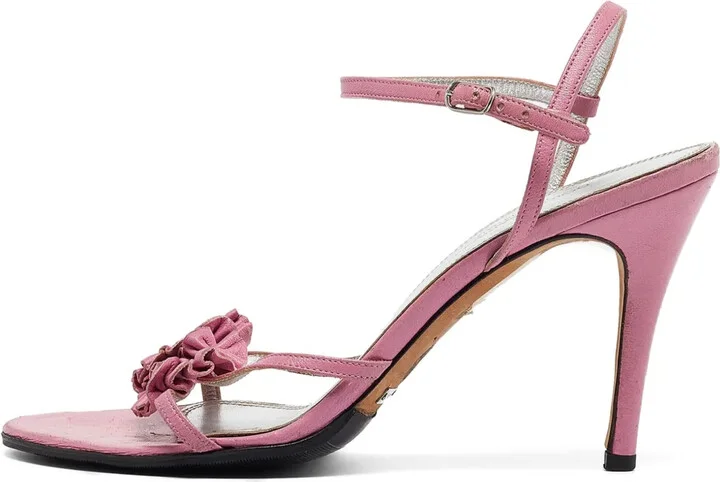 95mm Leather Heeled Sandals