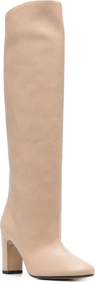 95mm Leather Knee-High Boots - Image 2