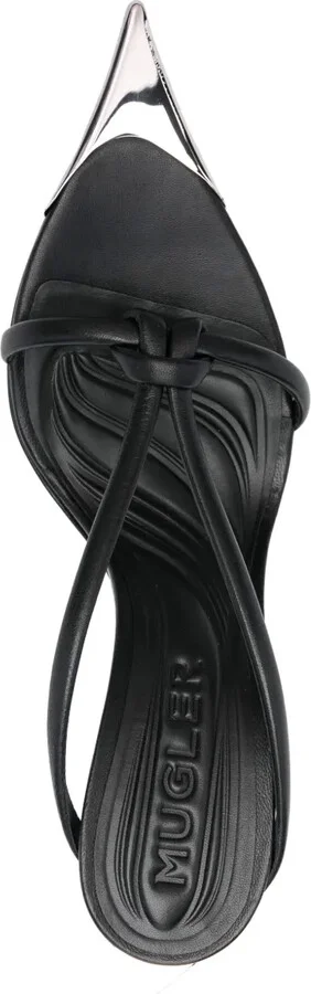 95mm Leather Knotted Sandals - Image 4