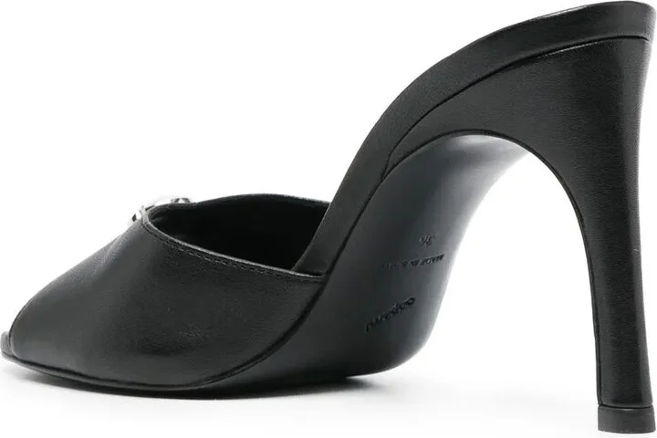 95mm Leather Logo-Plaque Sandals - Image 3