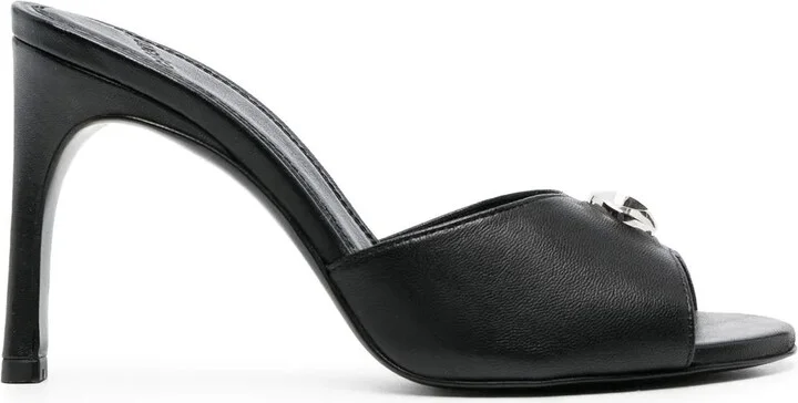 95mm Leather Logo-Plaque Sandals