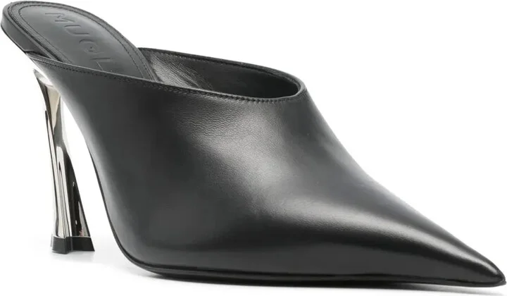 95mm Leather Mules - Image 2