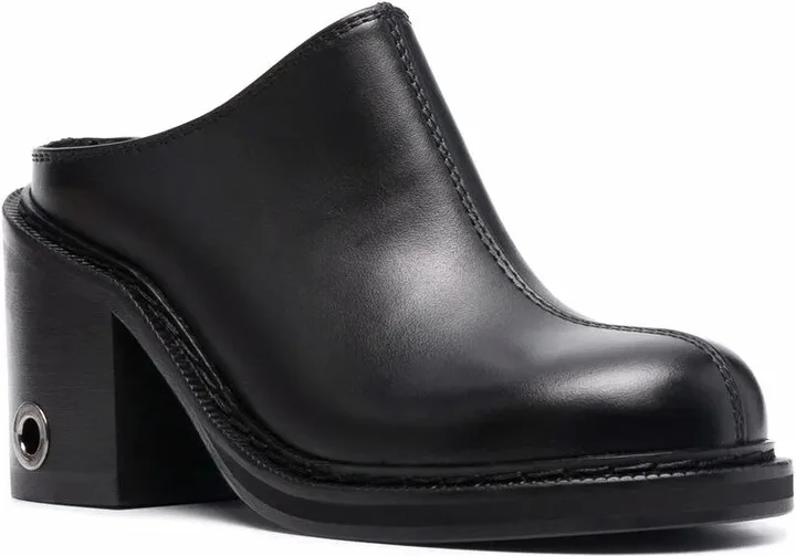 95mm Leather Mules - Image 2