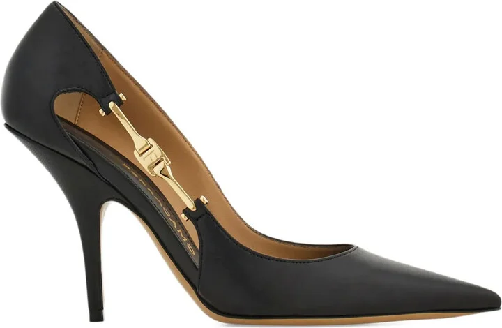 95mm Leather Pumps