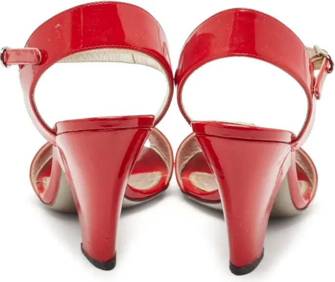 95mm Leather Sandals - Image 4