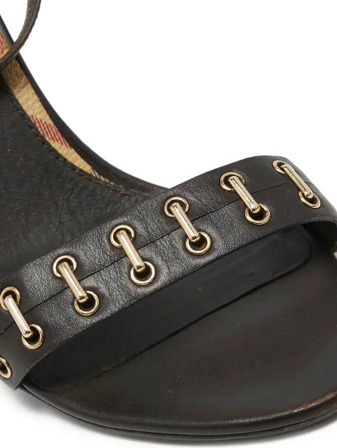 95mm Leather Sandals - Image 5