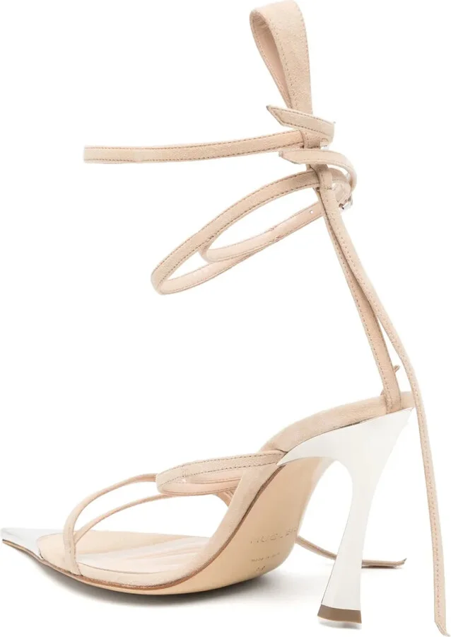 95mm Leather Strappy Sandals - Image 3