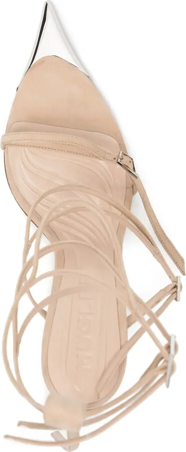 95mm Leather Strappy Sandals - Image 4