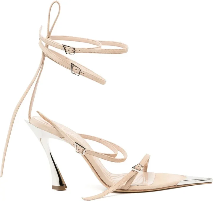 95mm Leather Strappy Sandals