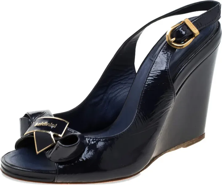 95mm Leather Wedge Sandals - Image 2