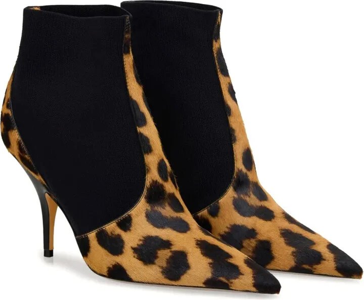 95mm Leopard-Print Ankle Boots - Image 2