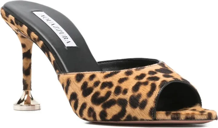 95mm Leopard-Print Heeled Mules - Image 2