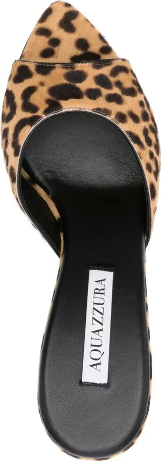 95mm Leopard-Print Heeled Mules - Image 4