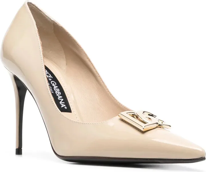 95mm Logo-Plaque Leather Pumps - Image 2