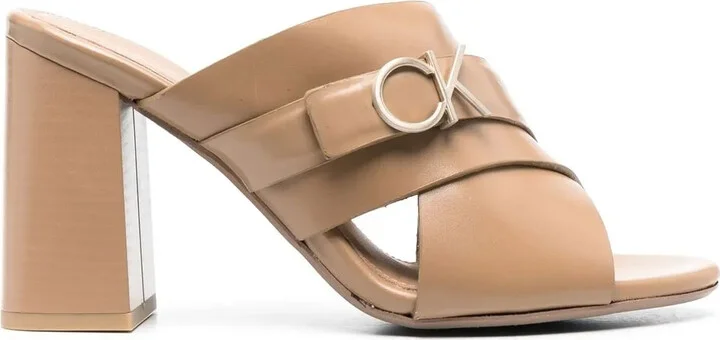 95mm Logo-Plaque Sandals