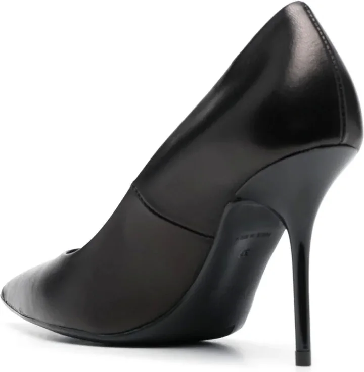95mm Logo-Print Pointed-Toe Leather Pumps - Image 3