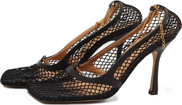 95mm Mesh Heeled Pumps - Image 2