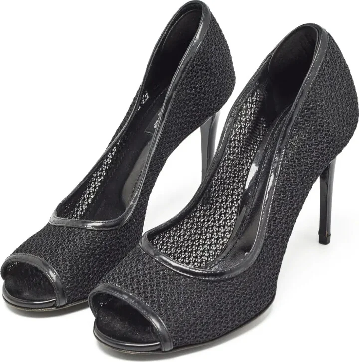 95mm Mesh Peep-Toe Pumps - Image 2