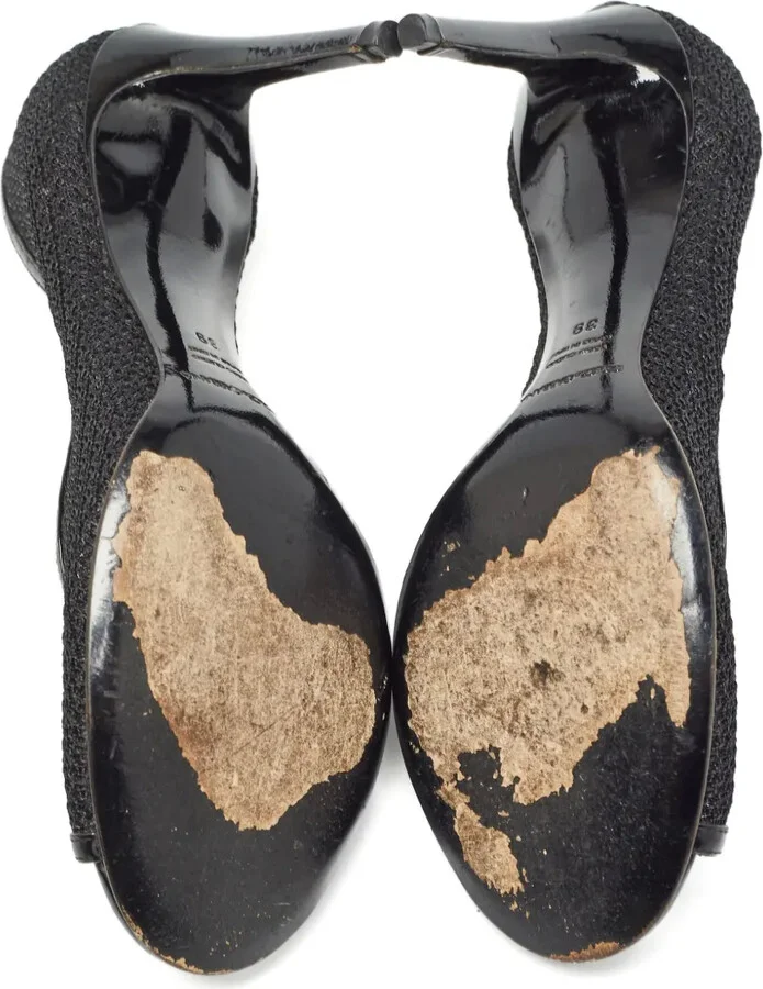 95mm Mesh Peep-Toe Pumps - Image 3
