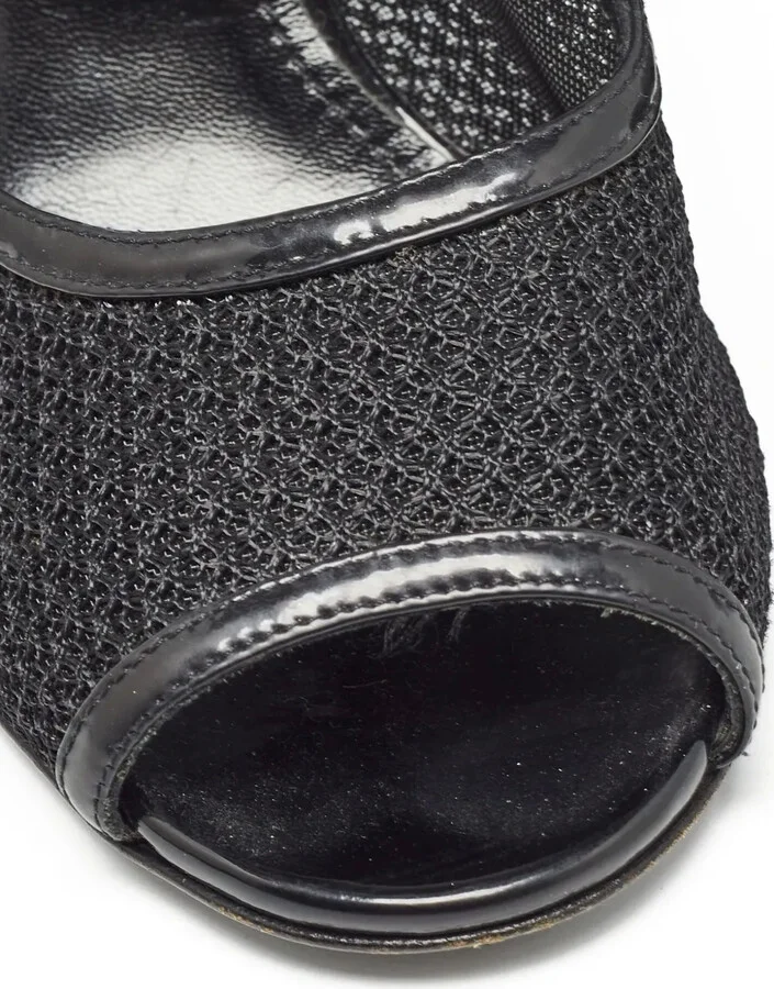 95mm Mesh Peep-Toe Pumps - Image 4