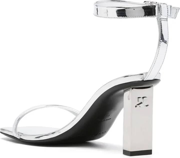 95mm Metallic-Finish Leather Sandals - Image 3