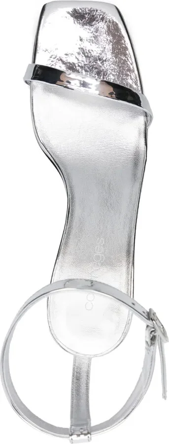 95mm Metallic-Finish Leather Sandals - Image 4