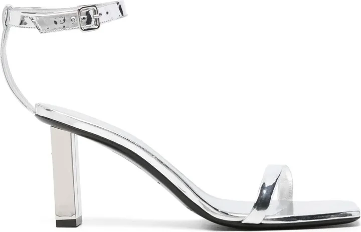 95mm Metallic-Finish Leather Sandals