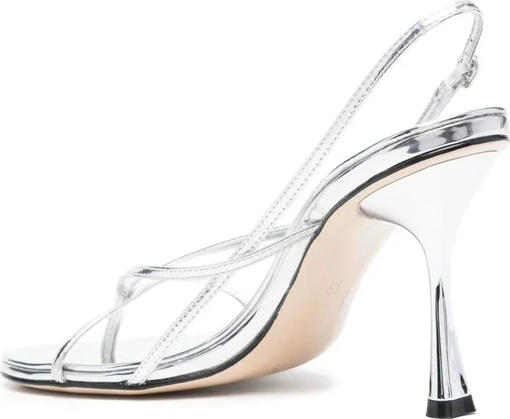 95mm Metallic-Finish Open-Toe Sandals - Image 3