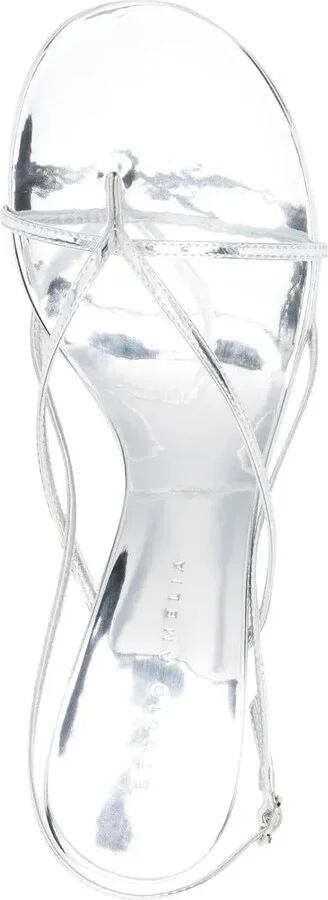 95mm Metallic-Finish Open-Toe Sandals - Image 4