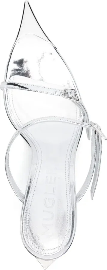 95mm Metallic Leather Sandals - Image 4