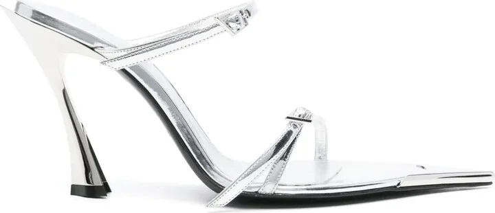 95mm Metallic Leather Sandals